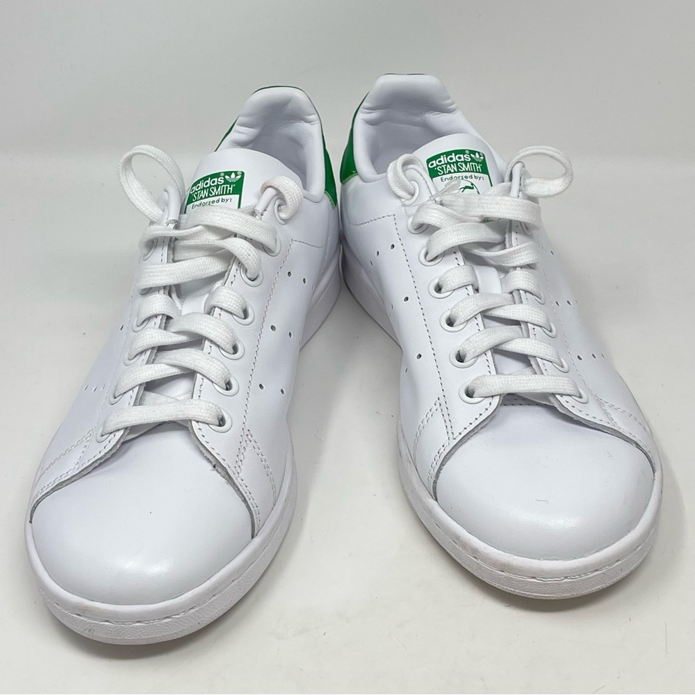 Adidas Stan Smith Shoes Mens 6 White Green Leather Sneakers M20324 - Picture 5 of 14